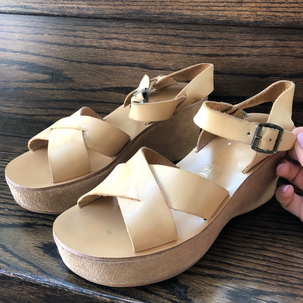 KORK-EASE platform sandals in SAND - Picture 2 of 6